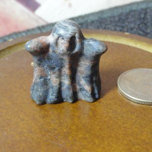 Ghost Spooky Red Amphibole Carved Rock Crystal~Witch~alter decor~Halloween